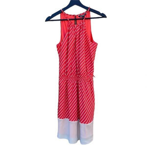 Express women's size small spring orange and cream dress